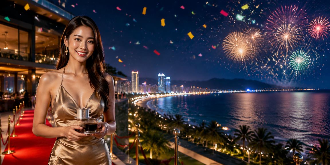 Người dùng ngồi uống cà phê tại Đà Nẵng vừa xem trực tiếp trên điện thoại