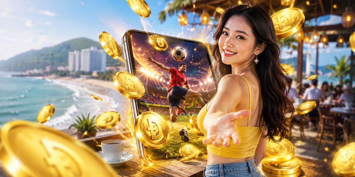 Người chơi tại Vũng Tàu xem kết quả cá cược thể thao cùng ly cà phê buổi sáng