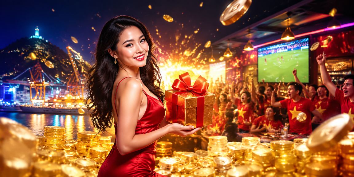 Khu vực VIP neon tại Vũng Tàu với bảng thưởng jackpot lớn hiển thị trên màn hình